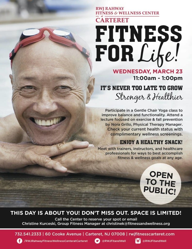 Fitness-for-Life-Wednesday-March-23-RWJ-Rahway-Fitness-Wellness-Center-at-Carteret